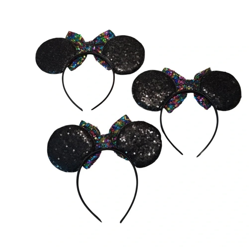 DISNEY Mouse Ears Birthday Party Costume Headbands — NWOT—Extras from 6 y/o Bday